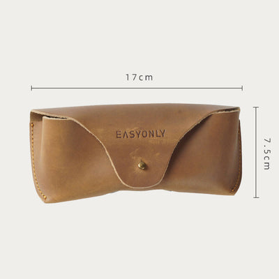 Retro Glasses Storage Bag Portable Lightweight Leather Belt Purse