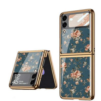 Samsung Galaxy Z Flip 3 Case Floral Premium Thin Transparent Hard PC Phone Cover