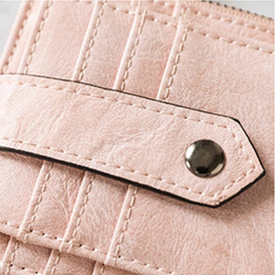 Slim Card Case Front Pocket Wallet Women Credit Card Holder with Keychain