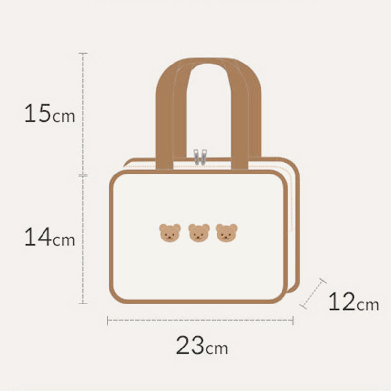 Cute Embroidery Lunch Bag Canvas Mommy Bag Baby Adult Portable Lunch Box