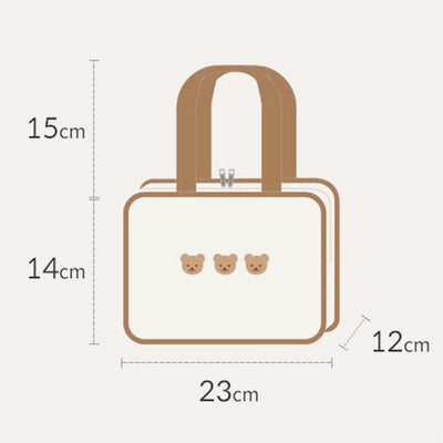 Cute Embroidery Lunch Bag Canvas Mommy Bag Baby Adult Portable Lunch Box