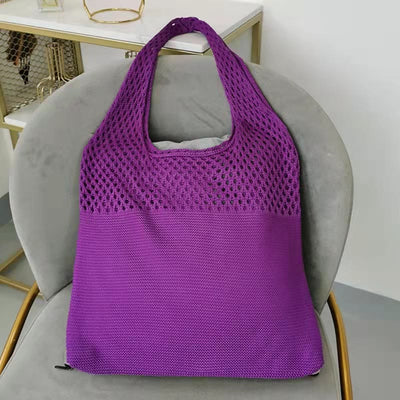 Tote Bag For Women Ethnic Style Wool Knitted Shoulder Bag
