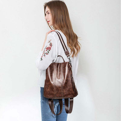Anti-Theft Multifunctional Retro Backpack