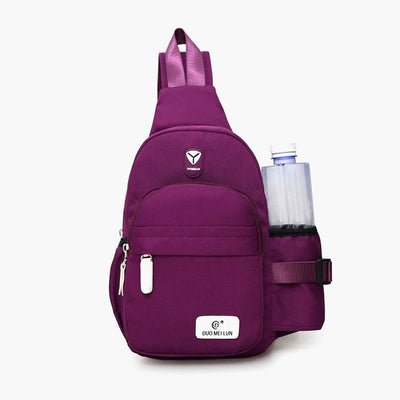 Sling Bag For Women Outdoor Sports Riding Crossbody Chest Bag - Purple - image 1