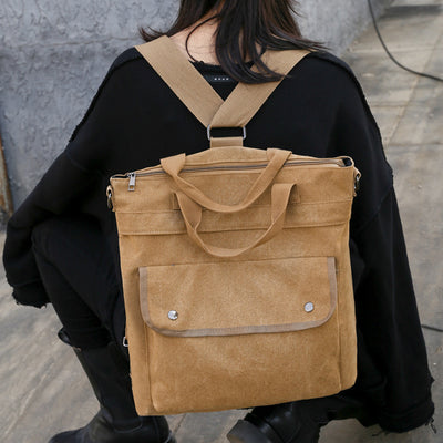 3-Way Use Large Capacity Canvas Backpack