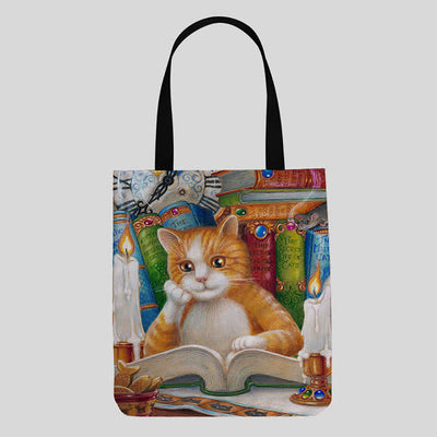 Cute Kitty Canvas Tote Bag for Women Men Multifunction Shoulder Purses