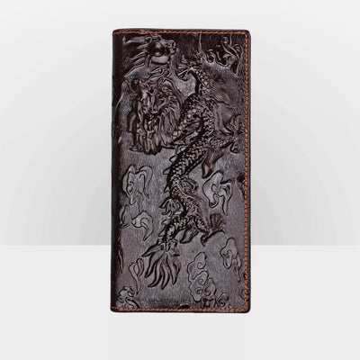 Real Leather Crocodile Engraved Wallet Retro Bifold Wallet