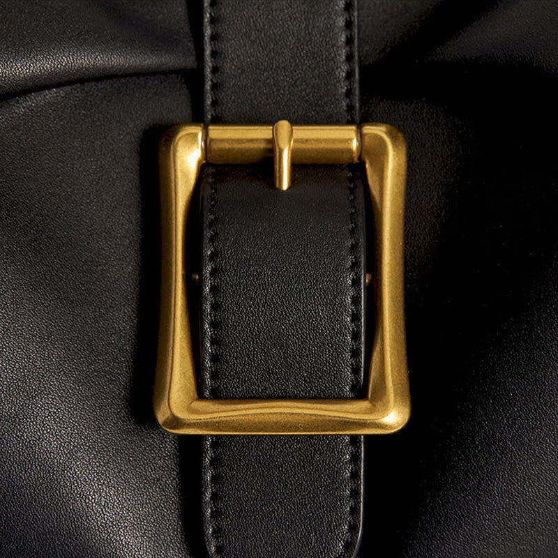 Retro Classic Underarm Bag For Women Genuine Leather Shoulder Purse