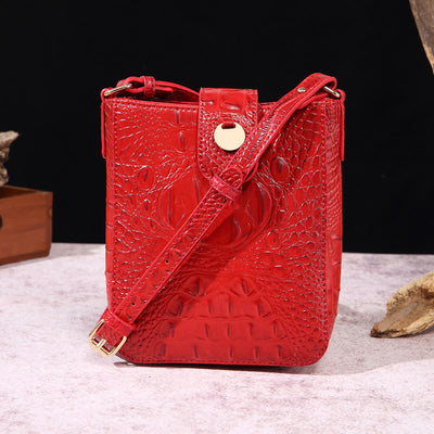 Crossbody Bag For Women Retro Crocodile Pattern Phone Bag