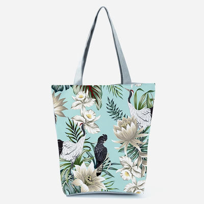 Tote Bag For Women Floral Print Large Capacity Shoulder Bag