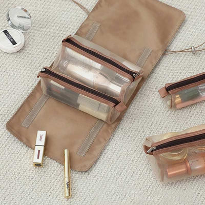 Storage Bag For Women Travel Portable Waterproof Folding Mesh Makeup Bag