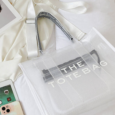 Tote Bag For Women Large Capacity Transparent PVC Crossbody Beach Bag
