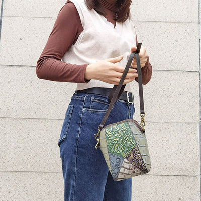 Phone Bag For Women Vintage Custom Mini Cowhide Crossbody Bag