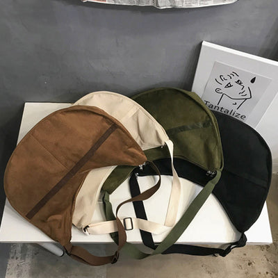 Crossbody Bag For Women Retro Coduroy Patchwork Large Capacity Handbag
