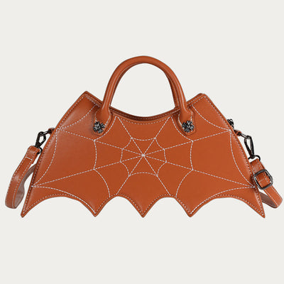 Crossbody Bag For Halloween Outfit Creative Bat Pattern Leather Bag