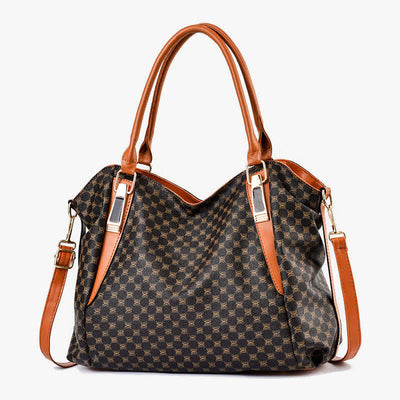 Leather Hobo Bag Large Capacity Tote Handbag Multifuntion Shoulder Purses