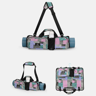 Exercise Yoga Mat Bag Carrier for Women Men with Multi-Pockets Adjustable Strap