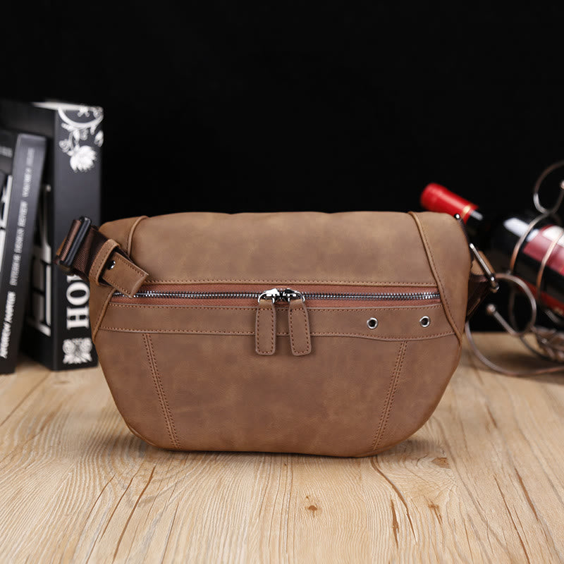 Retro Sling Bag For Men Riding Lightweight Crossbody Chest Daypack