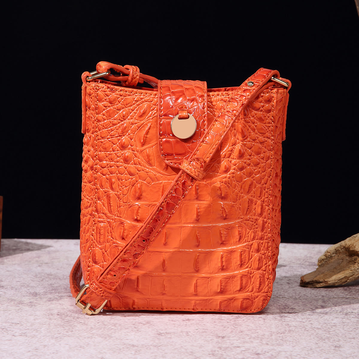Crossbody Bag For Women Retro Crocodile Pattern Phone Bag
