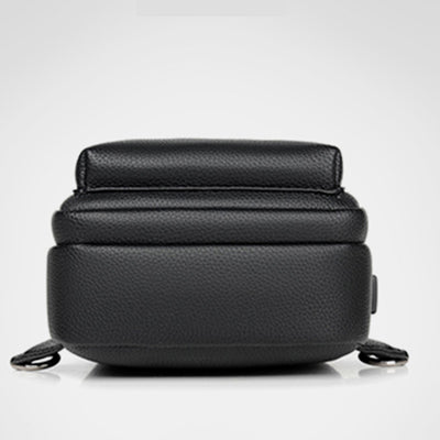 Multipurpose Sling Bag Waterproof Soft Crossbody Backpack with USB Charger Port