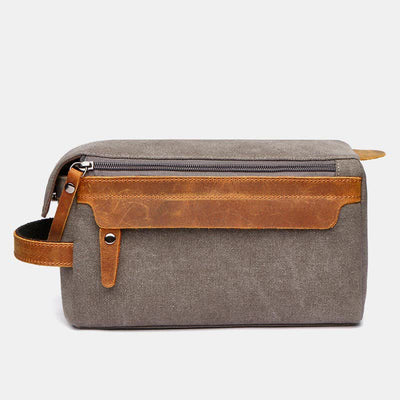 Retro Canvas Storage Makeup Pouch Travel Toiletry Bag for Women Men