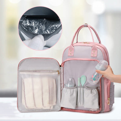 Portable Mommy Bag For Women Outdoor Waterproof Multifunctional Oxford Backpack