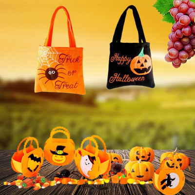 10 Pcs Halloween Kids Handmade Diy Fabric Gift Bag Handbag
