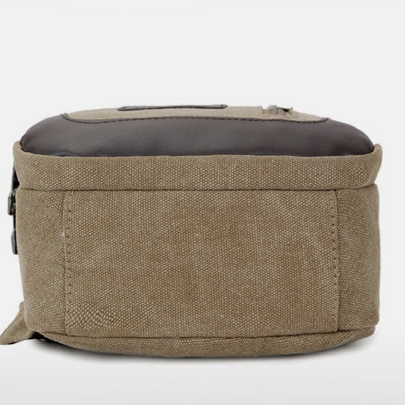 Canvas Sling Bag for Men Outdoor Travel Camping Chest Day Pack