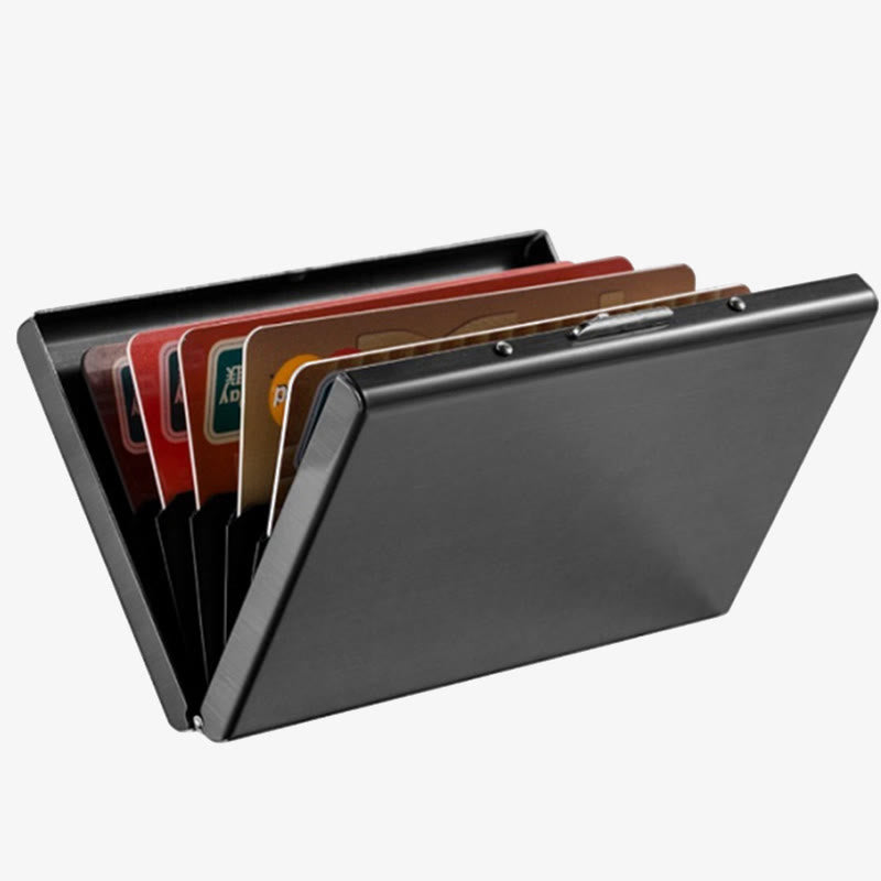 Slim Business Card Case for Men Women Pocket Metal Case Mini Wallet