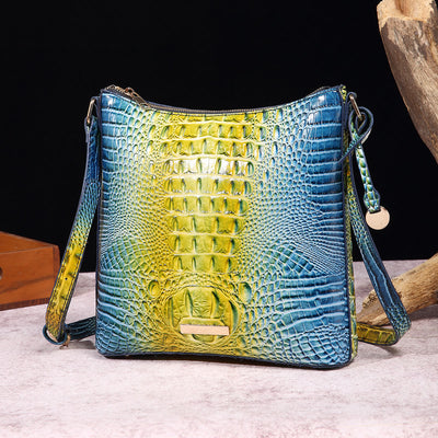 Crossbody Bag For Women Retro Crocodile Pattern Leather Dating Bag