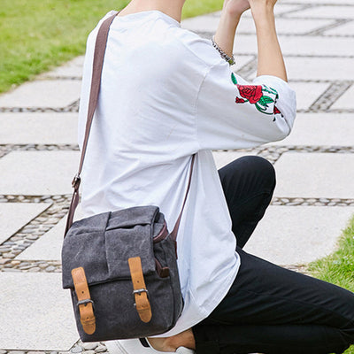 Unisex Waterproof Waxed Canvas DSLR/SLR Bag Case Compact Camera Bag