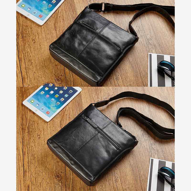 Small Soft Leather Crossbody for Men Messenger Bag Man Purse
