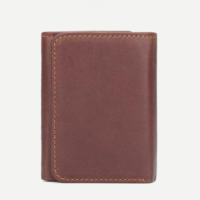 Men's Trifold Durable Wallets RFID Blocking Soft Genuine Leather Wallet