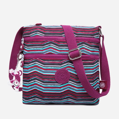 Lightweight Triple Zip Small Crossbody Bag Shoulder Bag for Women