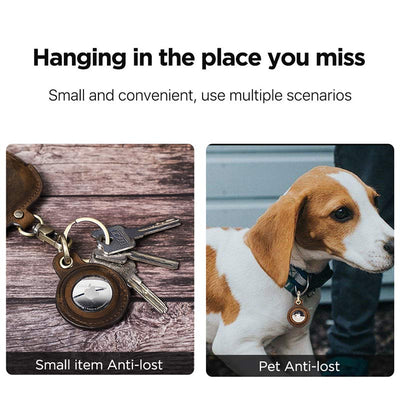 Functional Leather Airtag Keychain