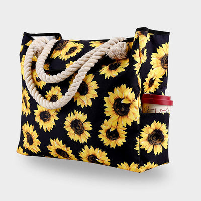 Summer Beach Bag For Women Printing Canvas Large Capacity Handbag