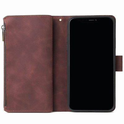 Functional Phone Case for iPhone Samsung Zipper Wallet Case Wristlet Clutch