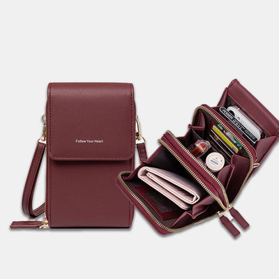 Multi-Compartment Phone Bag With Clear Window
