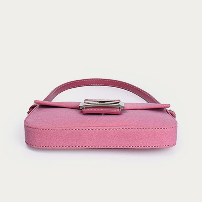 Shoulder Bag For Women Vintage Matte Pink Elegant Handbag