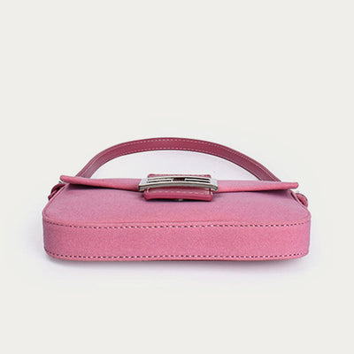 Shoulder Bag For Women Vintage Matte Pink Elegant Handbag