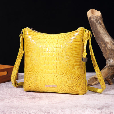 Crossbody Bag For Women Retro Crocodile Pattern Leather Dating Bag