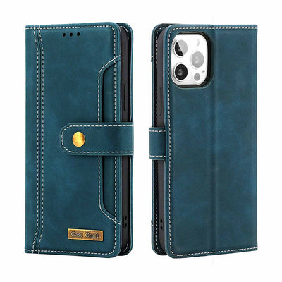 iPhone 13 12 11 Wallet Case Flip Magnetic PU Leather Cover with Kickstand Card Slot