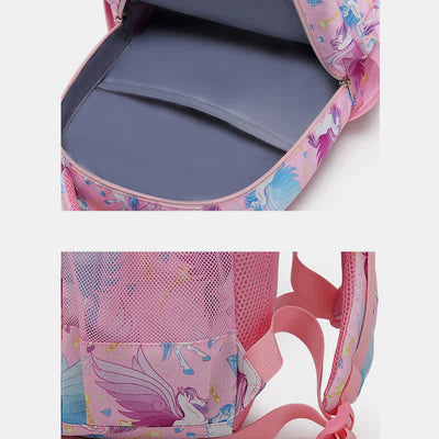 Unicorn Schoolbag Set for Girls Backpack Bookbag Lunch Bag Pencil Case