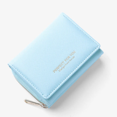 Trifold Multi-Slot Short Wallet Mini Wallet for Women Girls