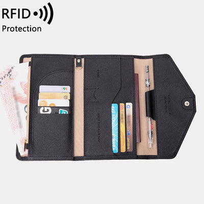 RFID Passport Holder For Travel Ultra Thin Multifunctional Document Bag