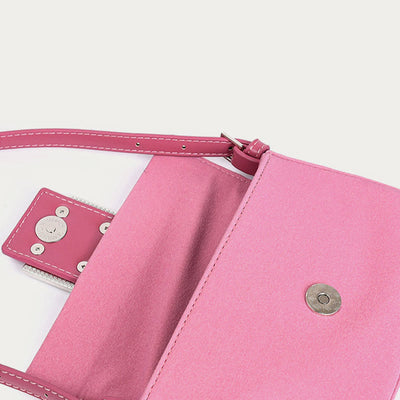 Shoulder Bag For Women Vintage Matte Pink Elegant Handbag