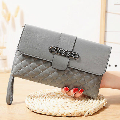 Plaid Pattern Quilted Ladies Shoulder Purse Multifunctional Wallet Handbag