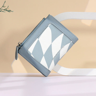 Wallet For Women Protable Light Color Short Leather Money Clip