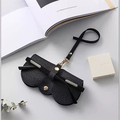 Storage Bag For Sunglasses Soft Leather Portable Simple Storage Case