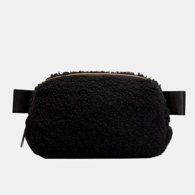 Lightweight Waist Bag for Women Men Soft Warm Plush Sling Bag